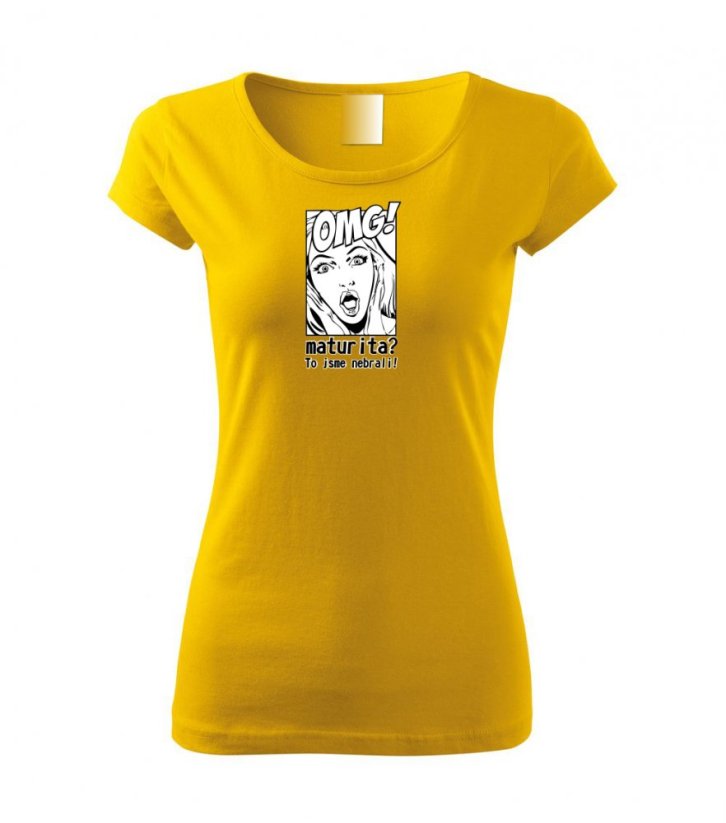 Dámské tričko - Maturita - Barva: Žlutá