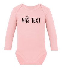 Dětské body s dlouhým rukávem - Váš text