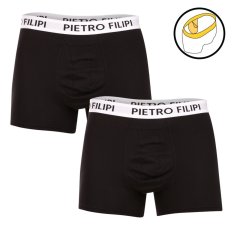 2PACK pánské boxerky Pietro Filipi balls holder černé (2BCL003)