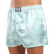 Pánské trenky Styx klasická guma saténové světle zelené (C1162)