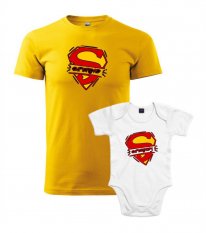 Rodinný set - Pánské tričko a Body - Superdad and Superbaby
