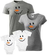 Vianočný rodinný set - 2x Body - Snehuliaci