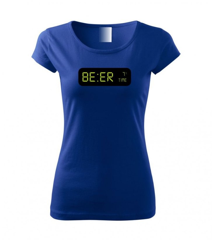 Dámské tričko - Beer time - Barva: Kralovská modrá