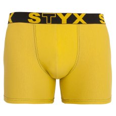 Pánské boxerky Styx long sportovní guma zelenožluté (U1065)