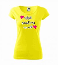 Dámské tričko - Nejlepší sestra na světě - Povidlo Dámské tričko - Nejlepší sestra na světě - Povidlo