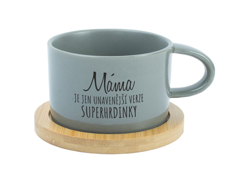 Hrnek makronka - Máma je jen unavenější verze superhrdinky