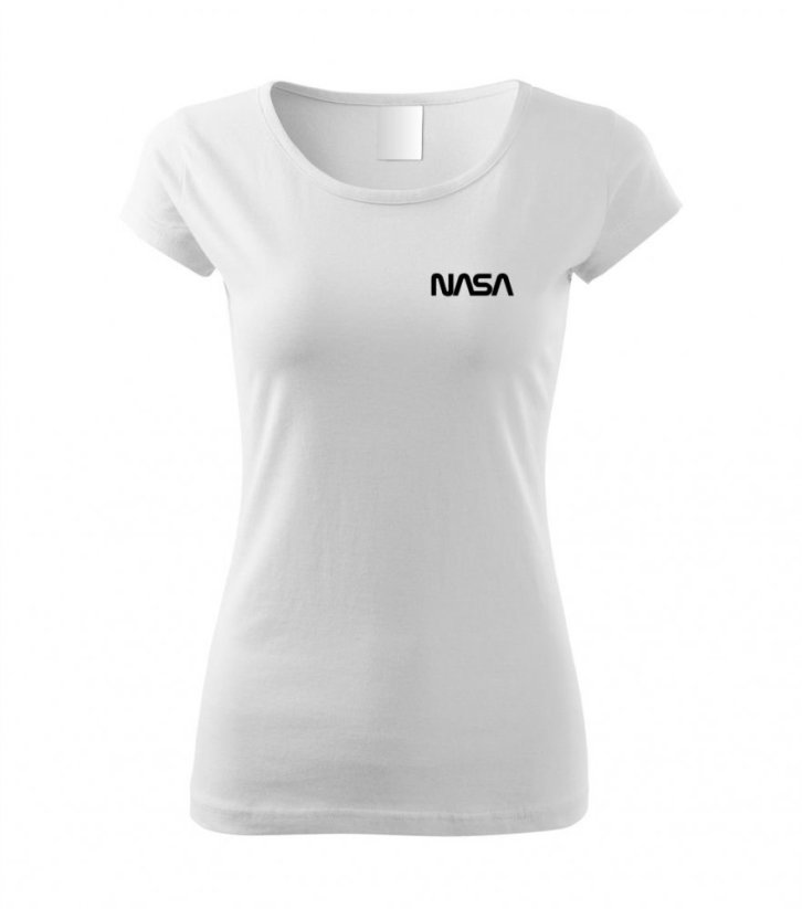 Dámské tričko - NASA - Black and White - Barva: Bílá