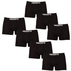 7PACK pánské boxerky Nedeto černé (7NB001b)