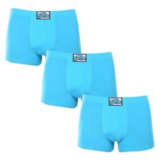 3PACK pánské boxerky Styx klasická guma světle modré (3Q1169)