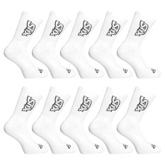 10PACK ponožky Styx vysoké bílé (10HV1061)