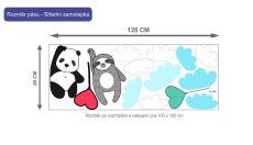 Dětské samolepky na zeď - Lenochod a panda