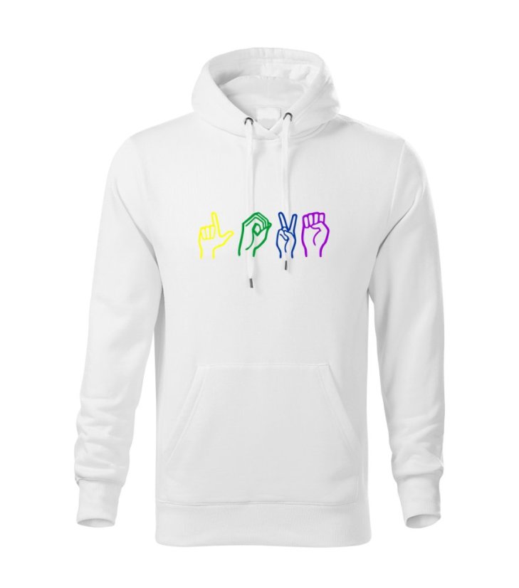 Pánská mikina - LGBT Ruce love Pánská mikina - LGBT Ruce love