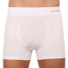 Pánské boxerky Gino bezešvé bambusové bílé (54005)