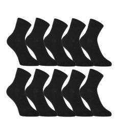 10PACK ponožky Styx kotníkové bambusové černé (10HBK960)